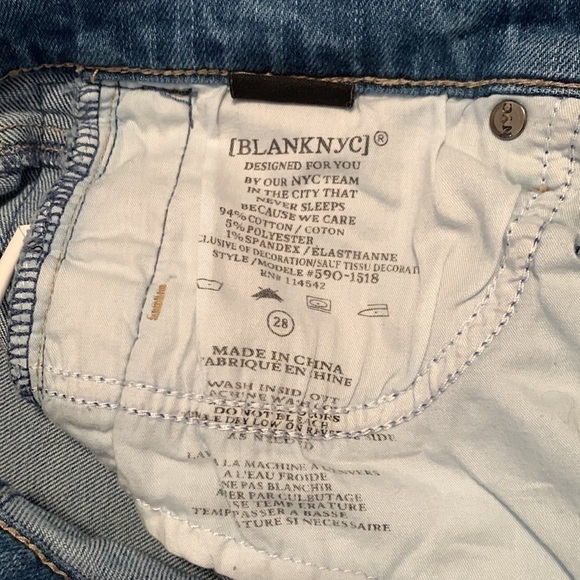 Blanknyc The Bond Glitter-Striped Mid-Rise Skinny Jeans in Retrograde Women’s 28 - Picture 7 of 16